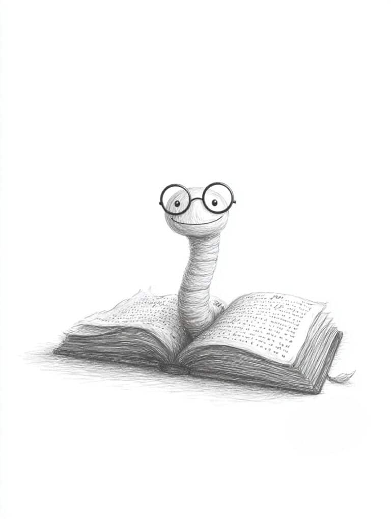 Cozy Bookworm Character