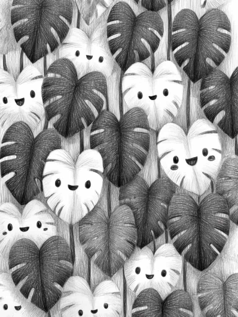 Cute Monstera Leaf Pattern