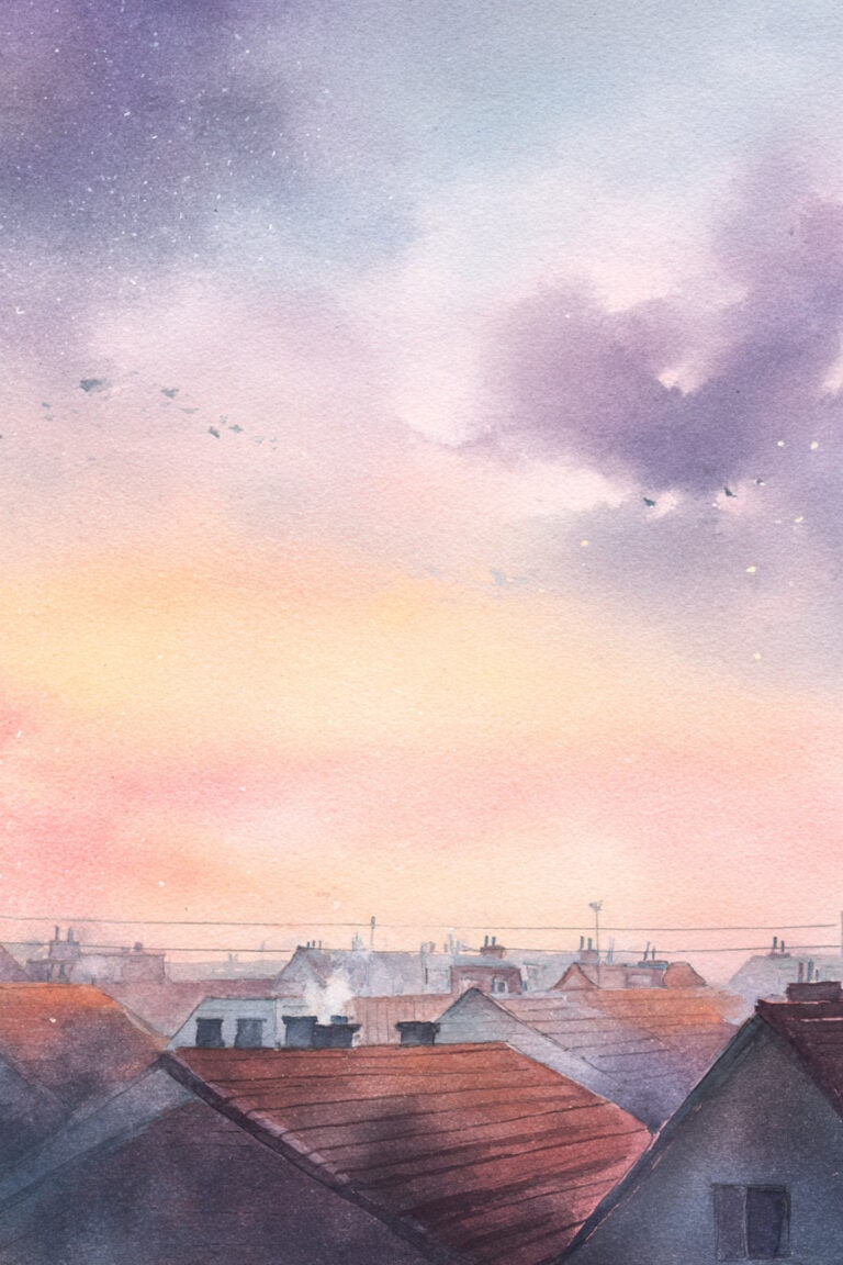 Evening Light on Rooftops