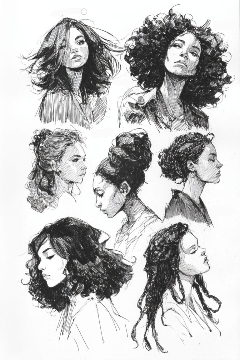 Flowing Hair Textures