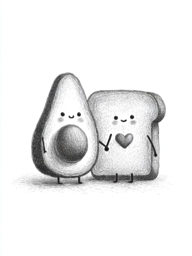 Happy Avocado Toast Couple