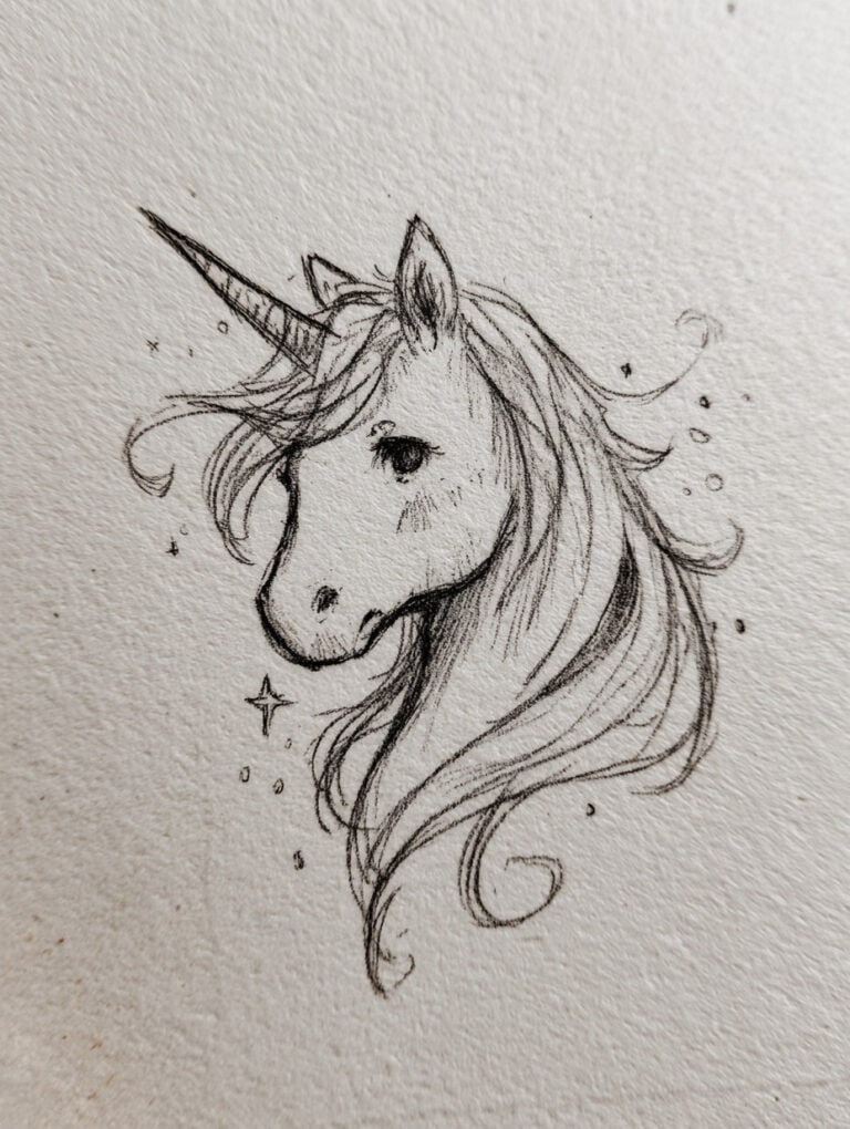 Magical Unicorn Head Portrait