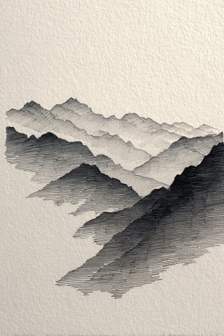 Minimalist Mountain Range