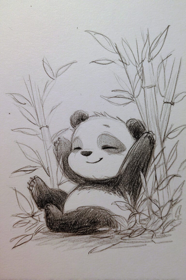 Sleepy Panda in Bamboo