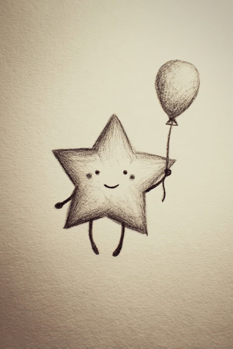 Star Holding a Balloon