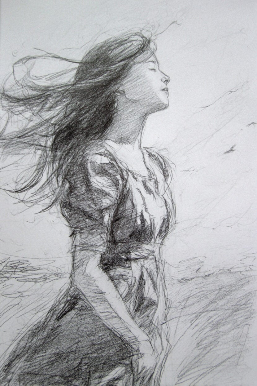 Wind Reference Drawing 25 Creative Life Drawing References for Sketchbook Practice - Brighter ...