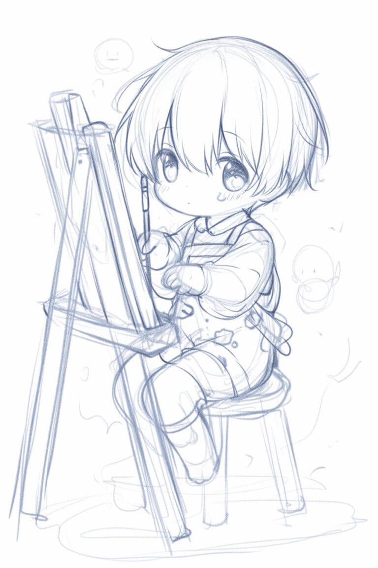 Chibi Artist at Work