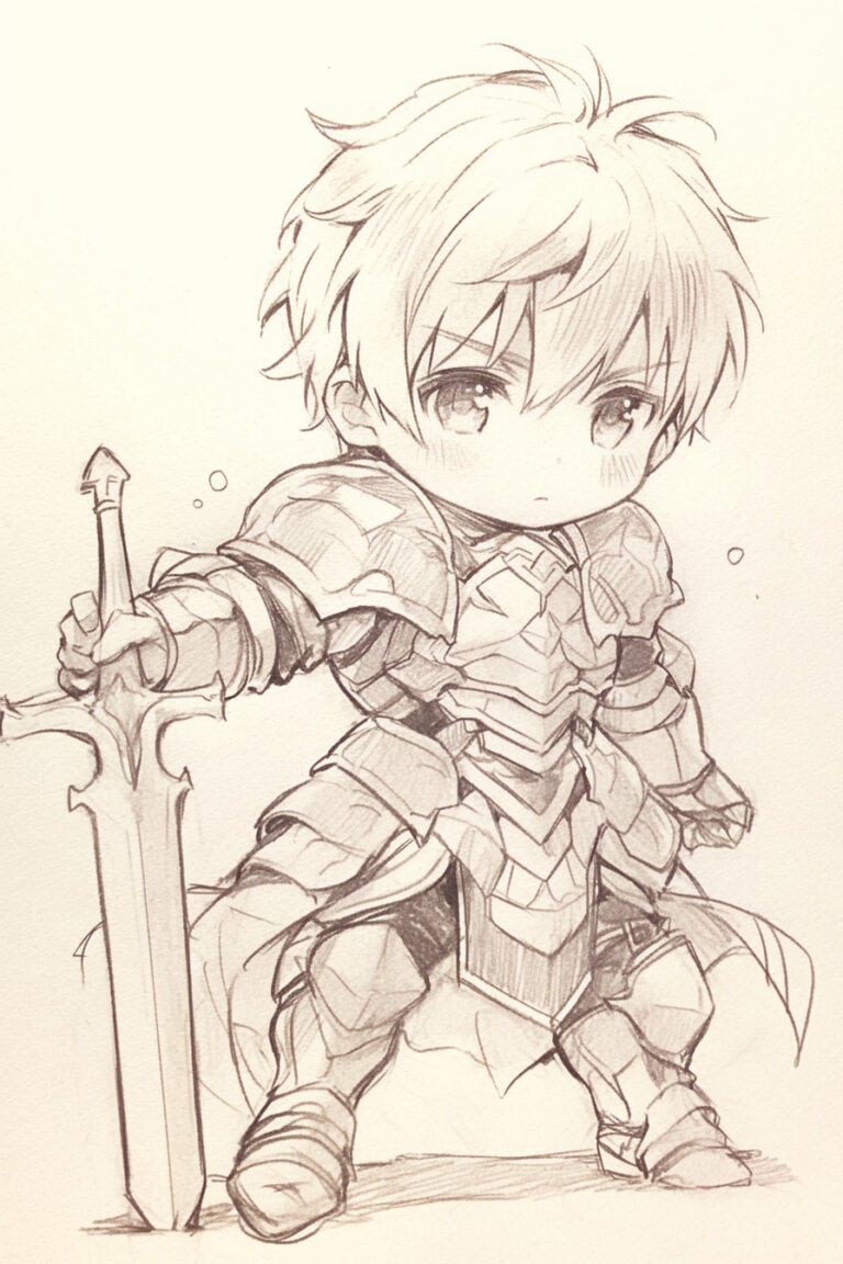 Chibi Knight with Tiny Sword