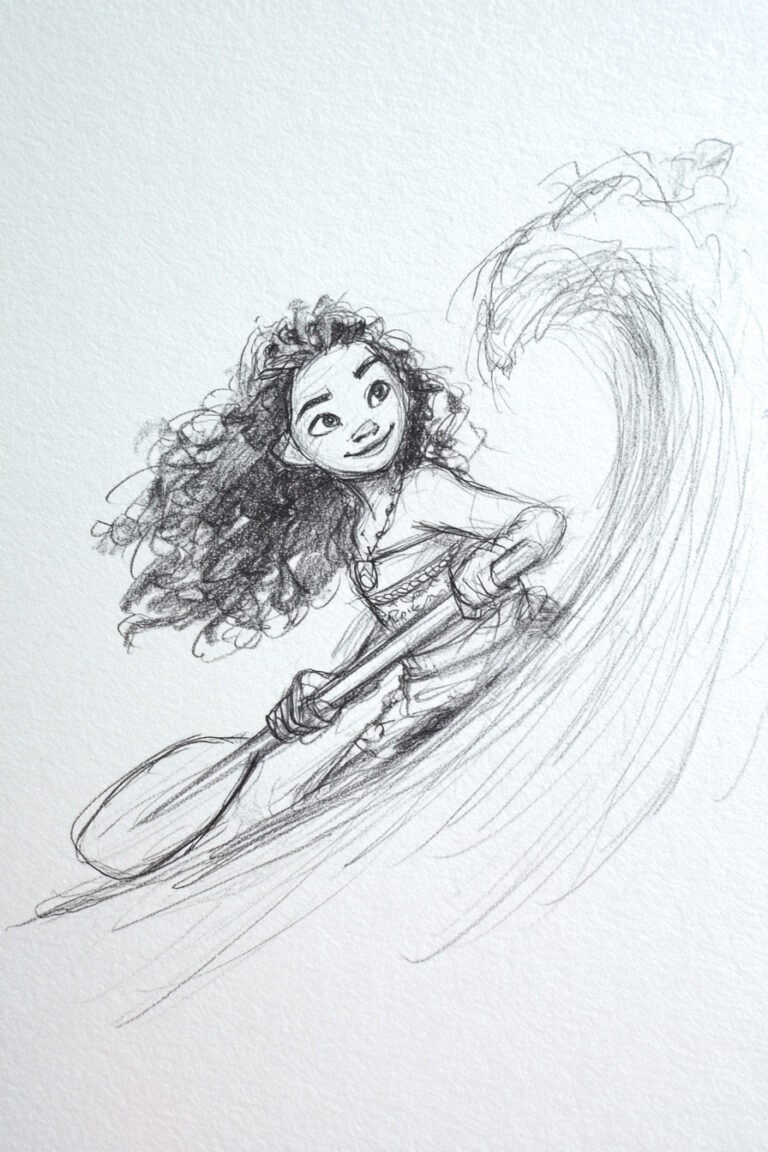 Moana Playing With The Ocean