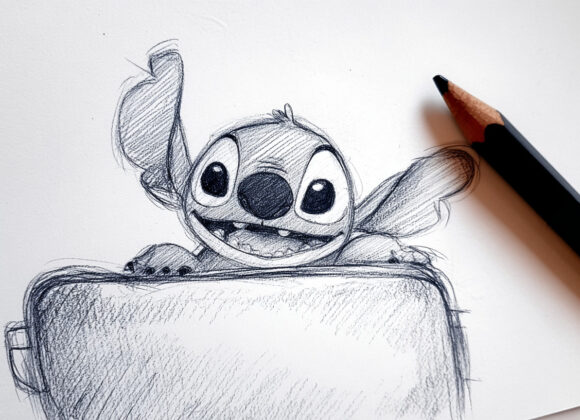 emthehuman1_pencil_next_to_a_sketch_of_Stitch_peeking_out_of_a__457daacb-bcd0-4030-be1c-0ad9f2fa2b13