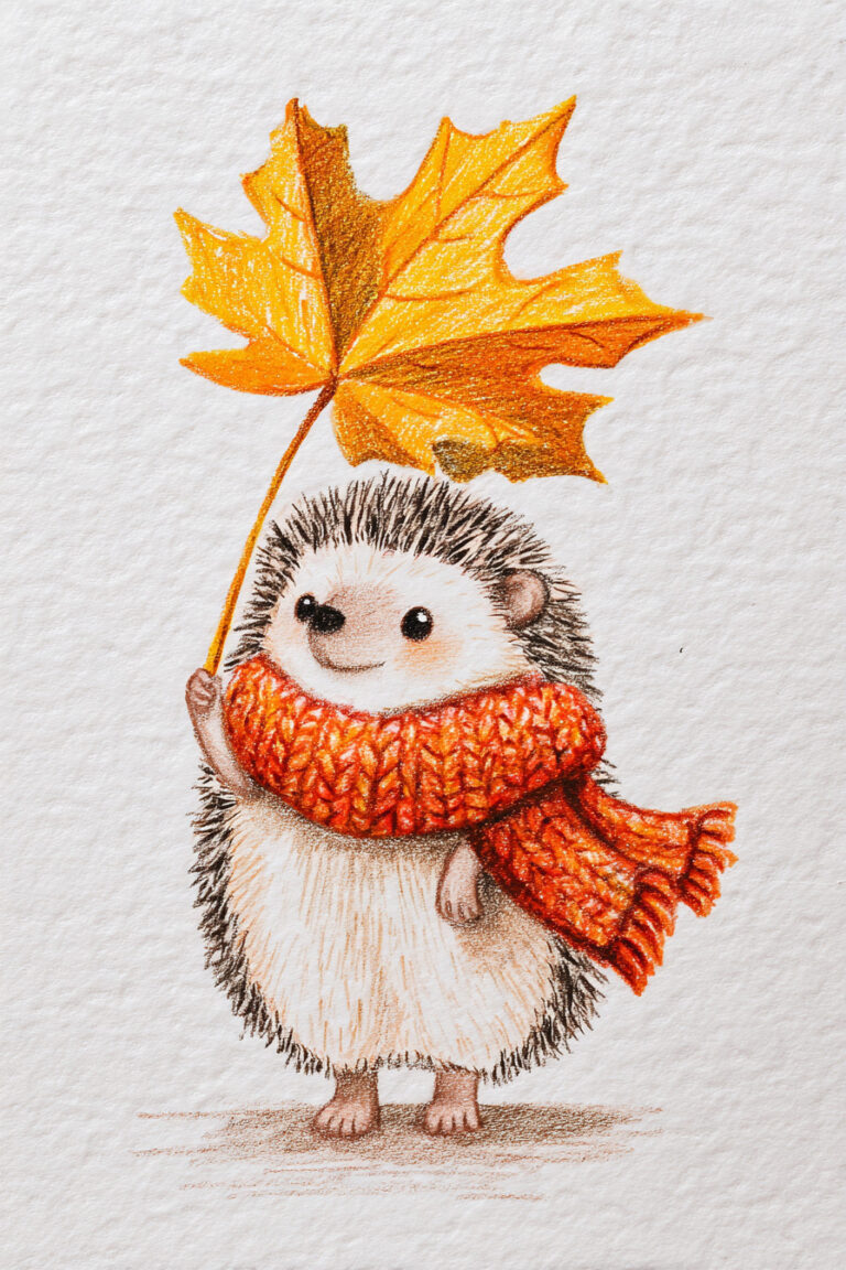 29. Hedgehog with Scarf