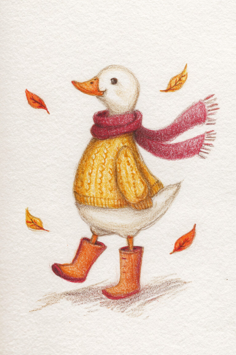 31. Duck Wearing Cozy Sweater