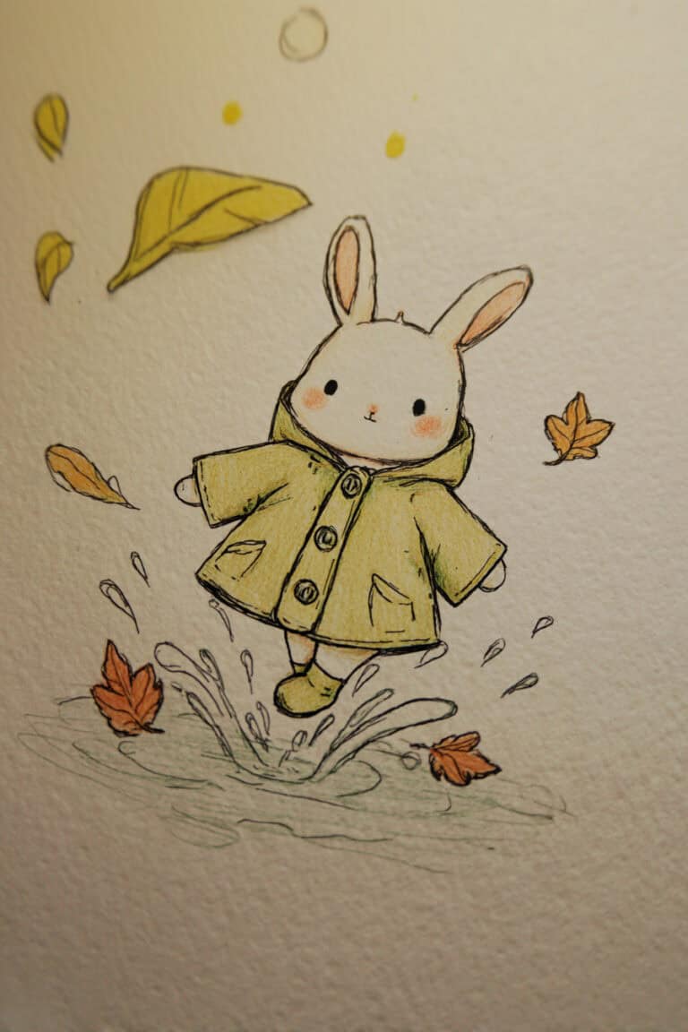 21. Bunny in Raincoat