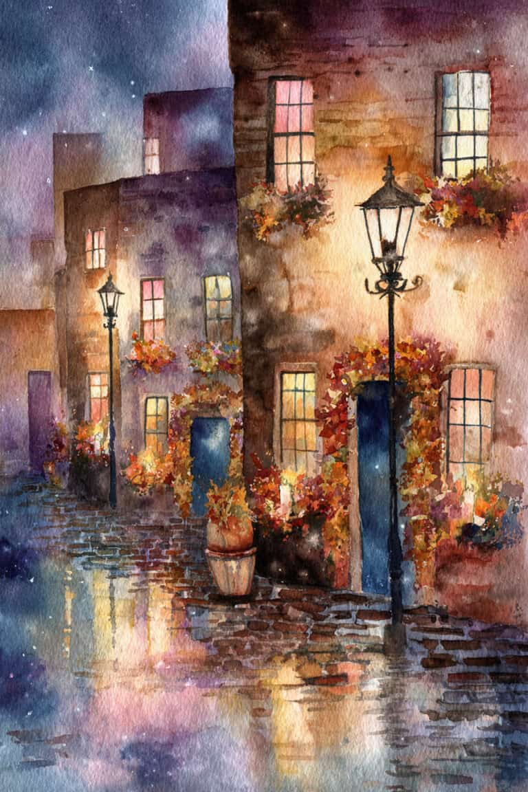 Candlelit Window Street