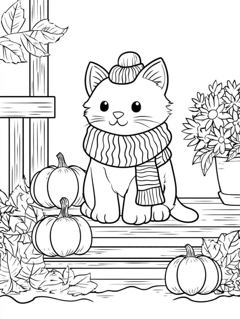 16. Cat Wearing Cozy Scarf