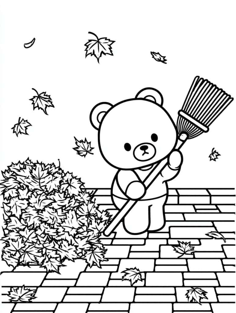 cute autumn coloring sheets