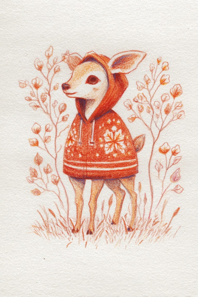 4. Deer in Cozy Hoodie