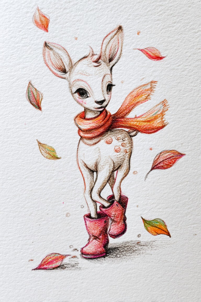 20. Deer with Scarf and Boots