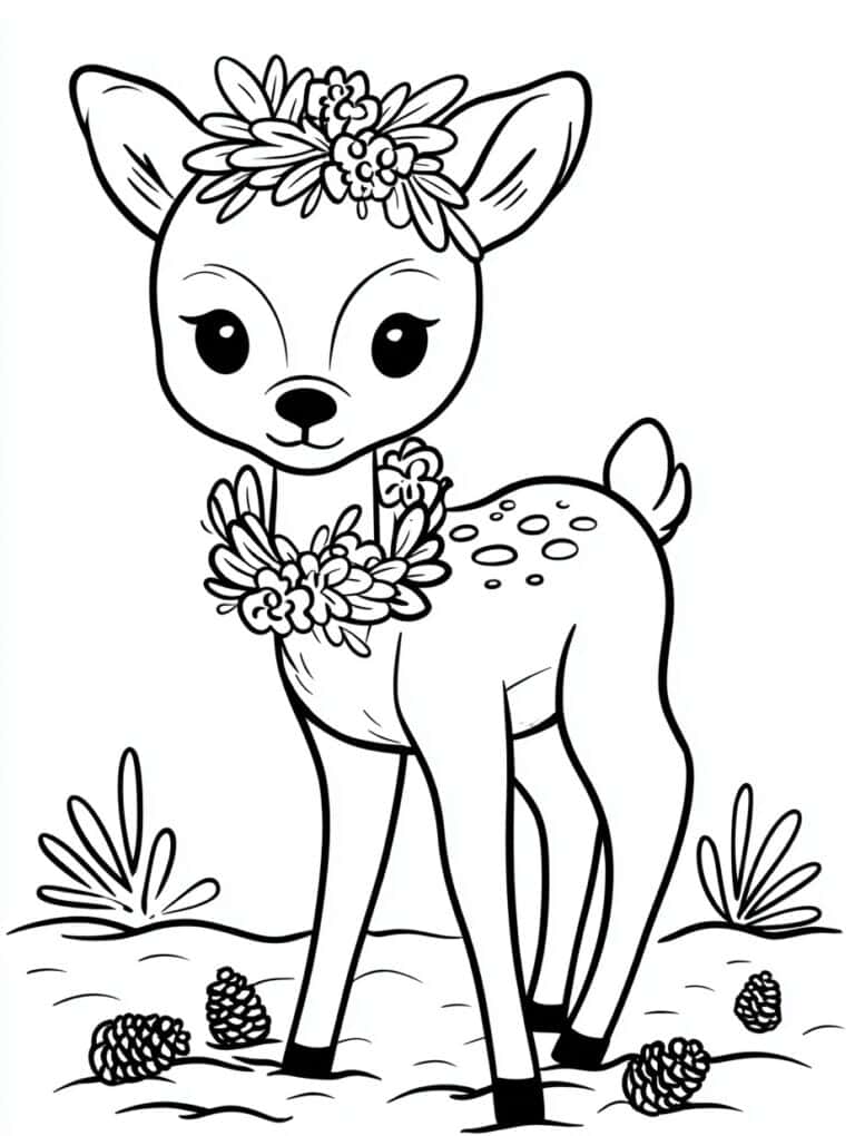 8. Deer with Autumn Bouquet