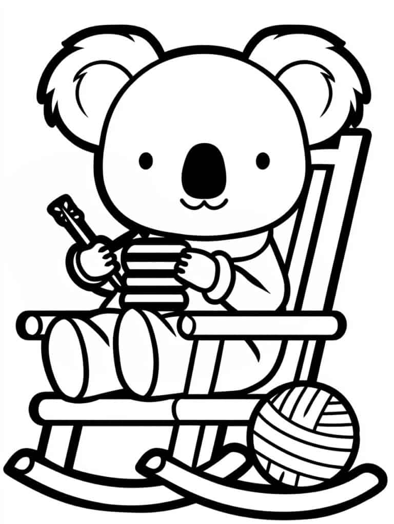 13. Koala Knitting Warm Mittens