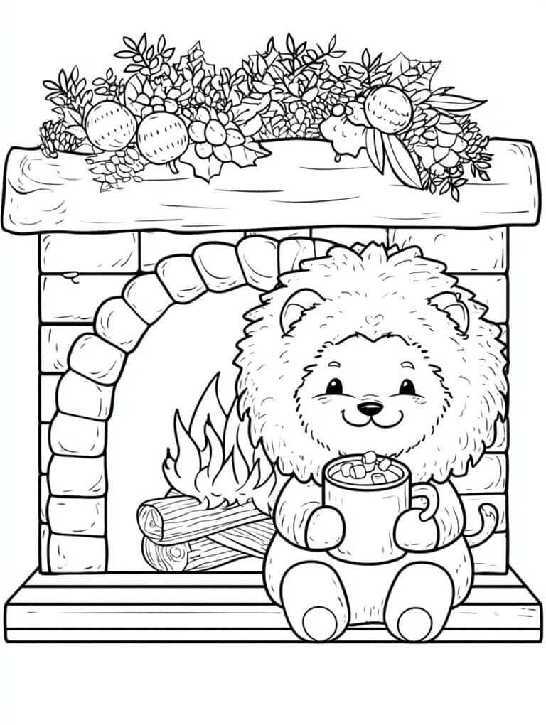 18. Lion with Hot Cocoa