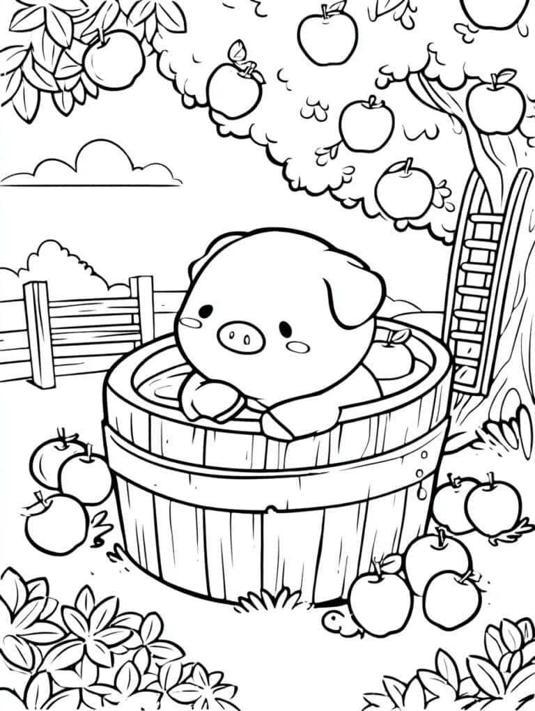 11. Pig Bobbing for Apples