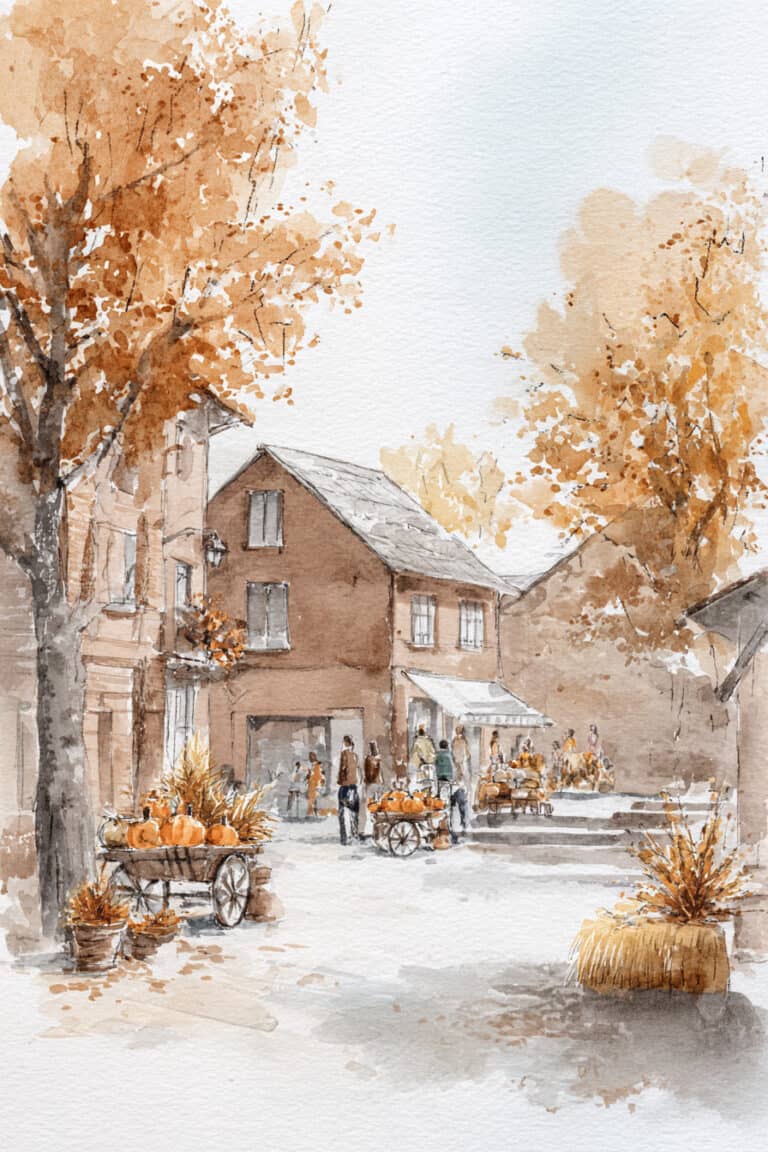 Pumpkin Spice Village Square