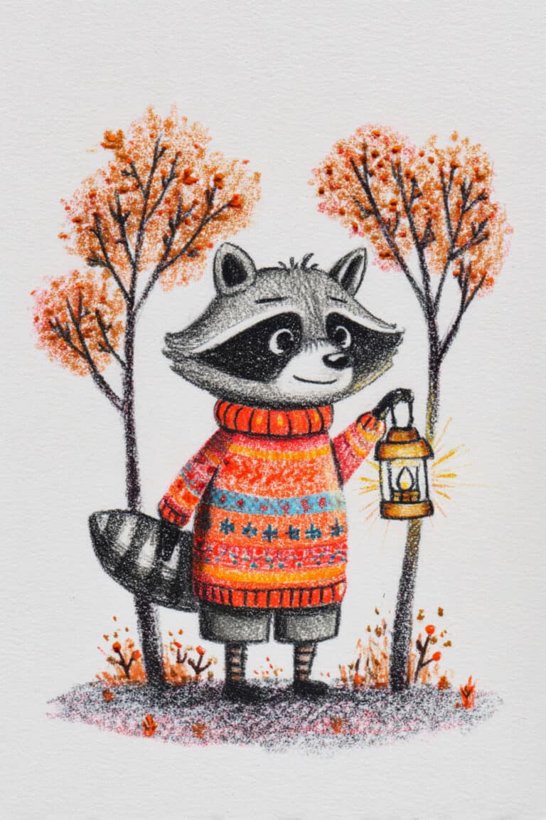 30. Raccoon with Lantern