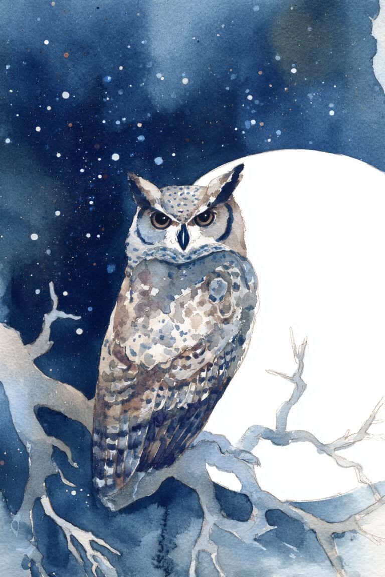 3. Sleepy Owl Moon Guardian
