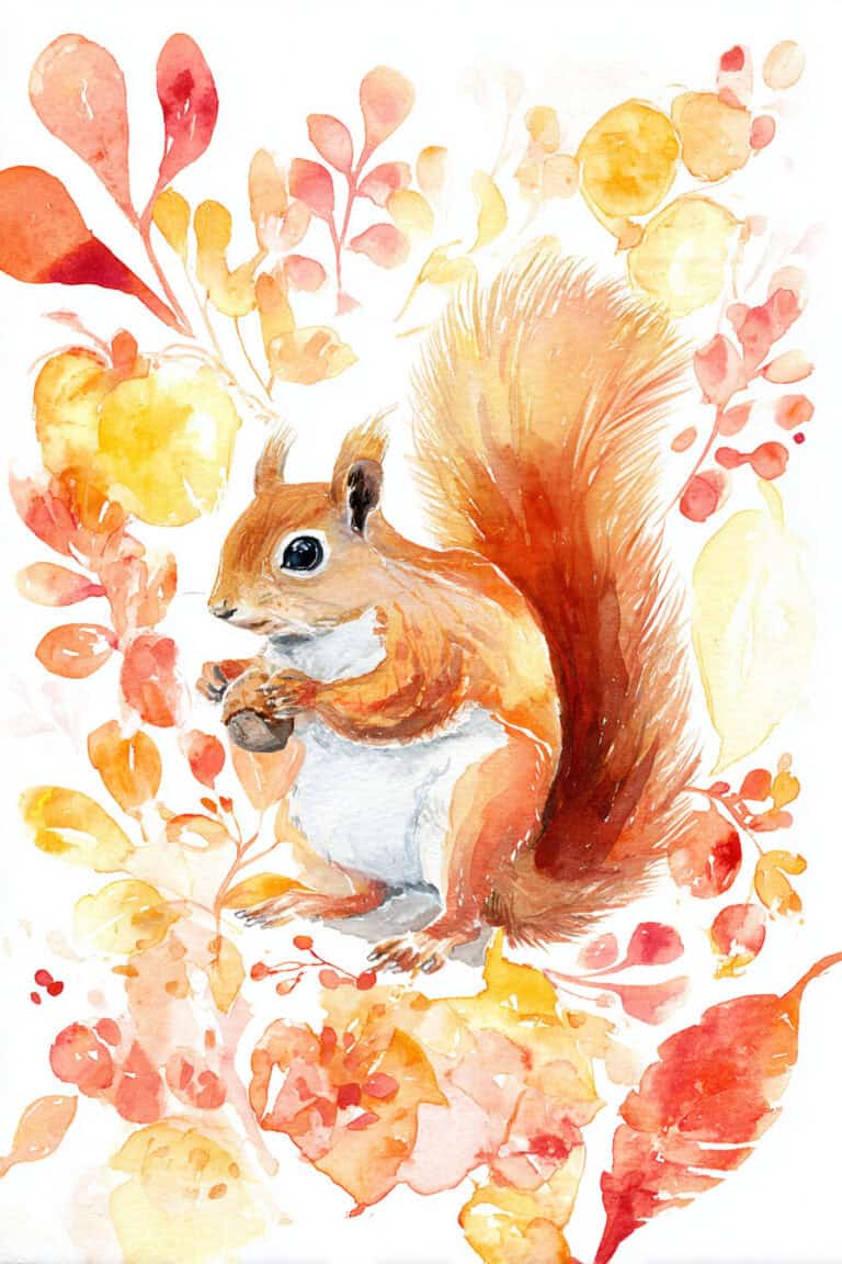 6. Squirrel Autumn Acorn Hunt
