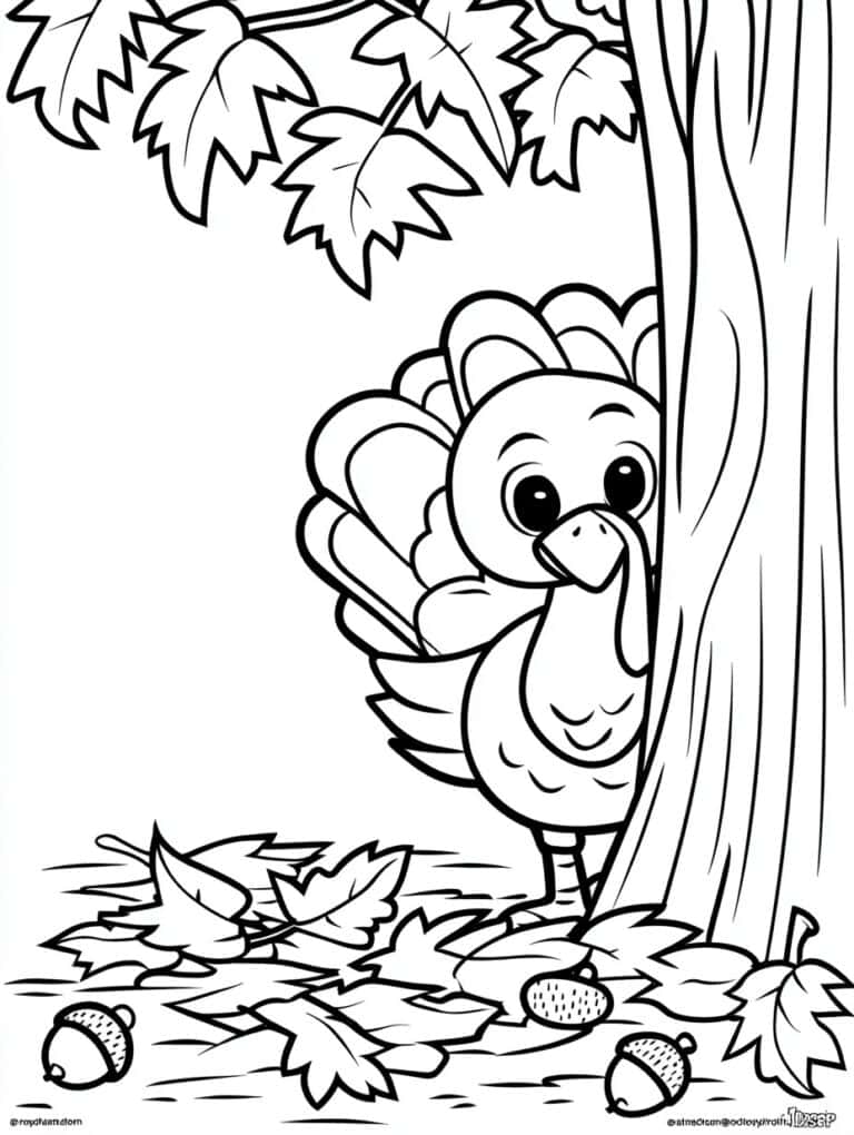10. Turkey Hiding Behind Tree