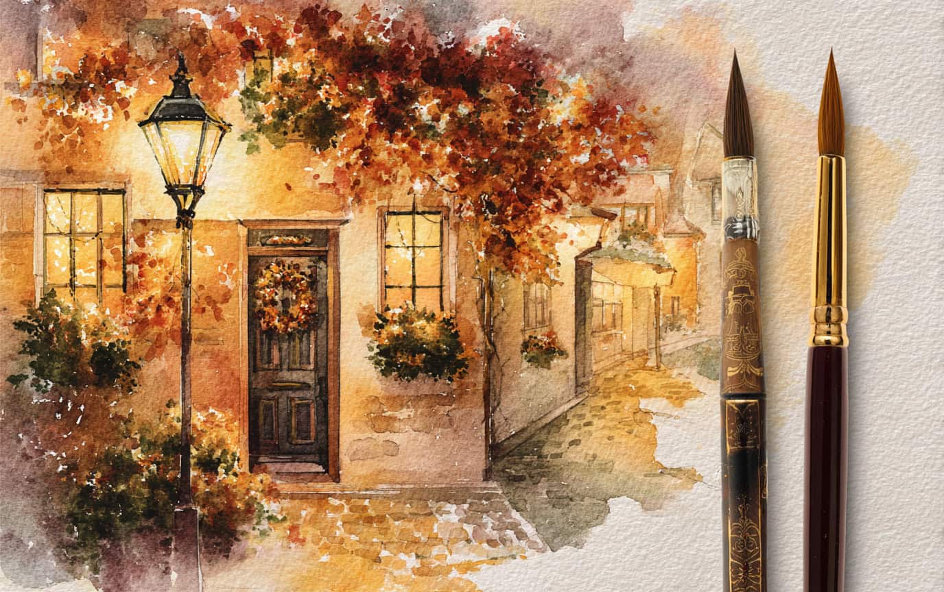 25 Dreamy Autumn Village Watercolors to Spark Creativity