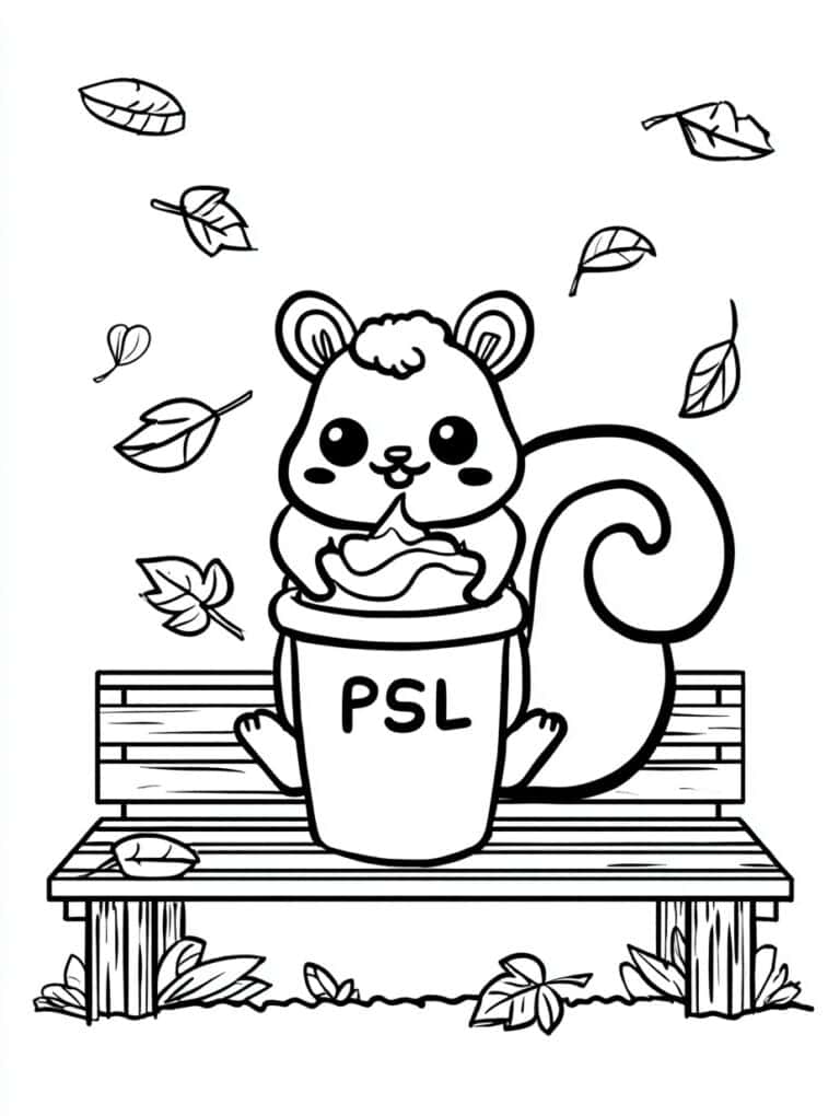 5. Squirrel with Pumpkin Spice Latte
