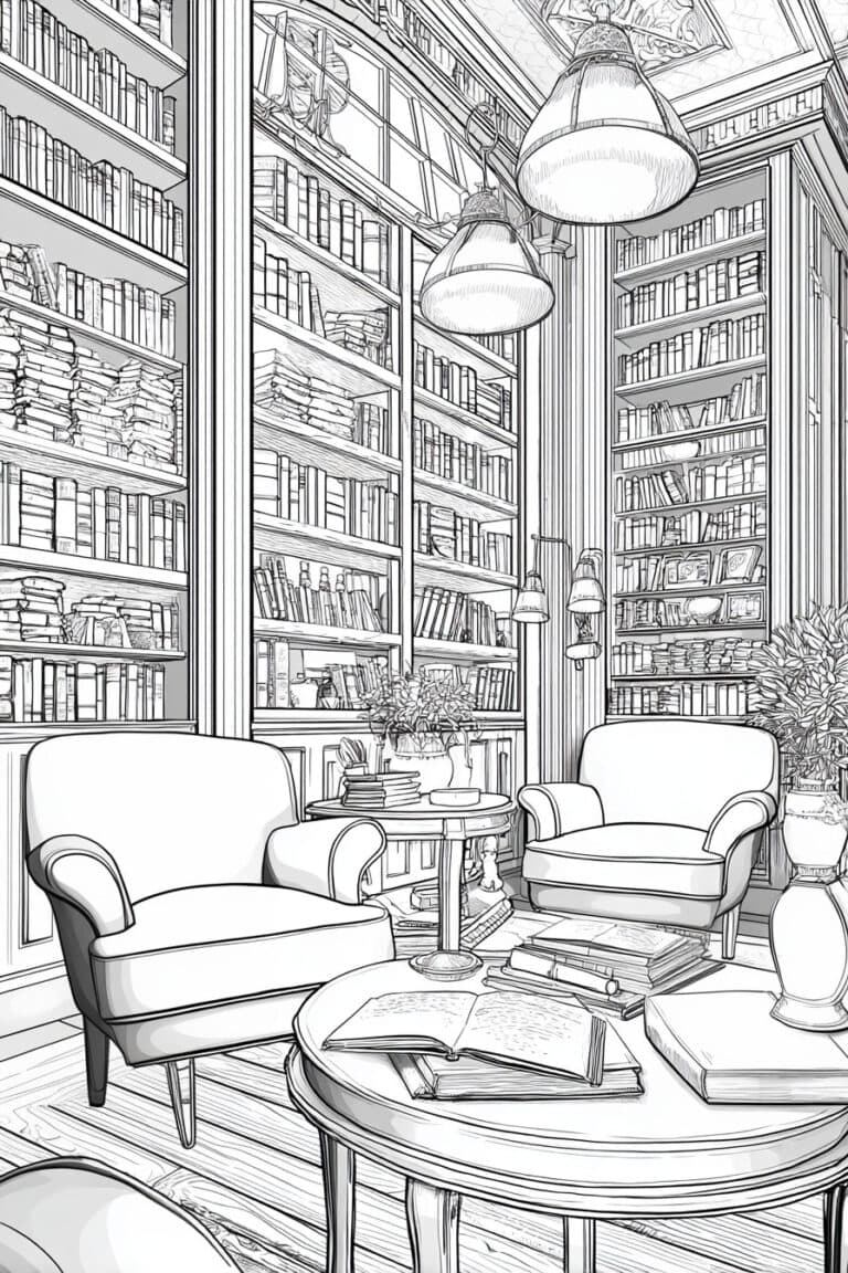 Cozy Bookstore Cafe