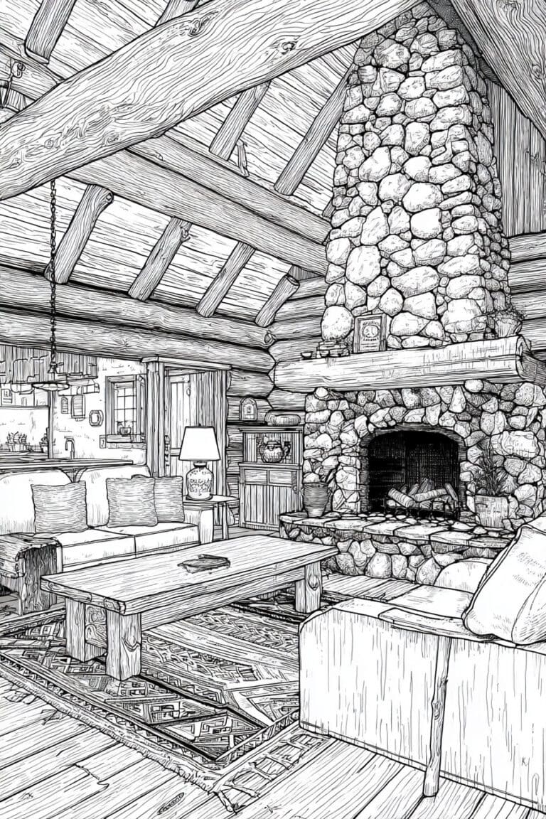 Cozy Cabin Interior