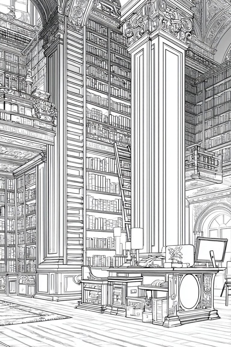 Cozy Library Alcove