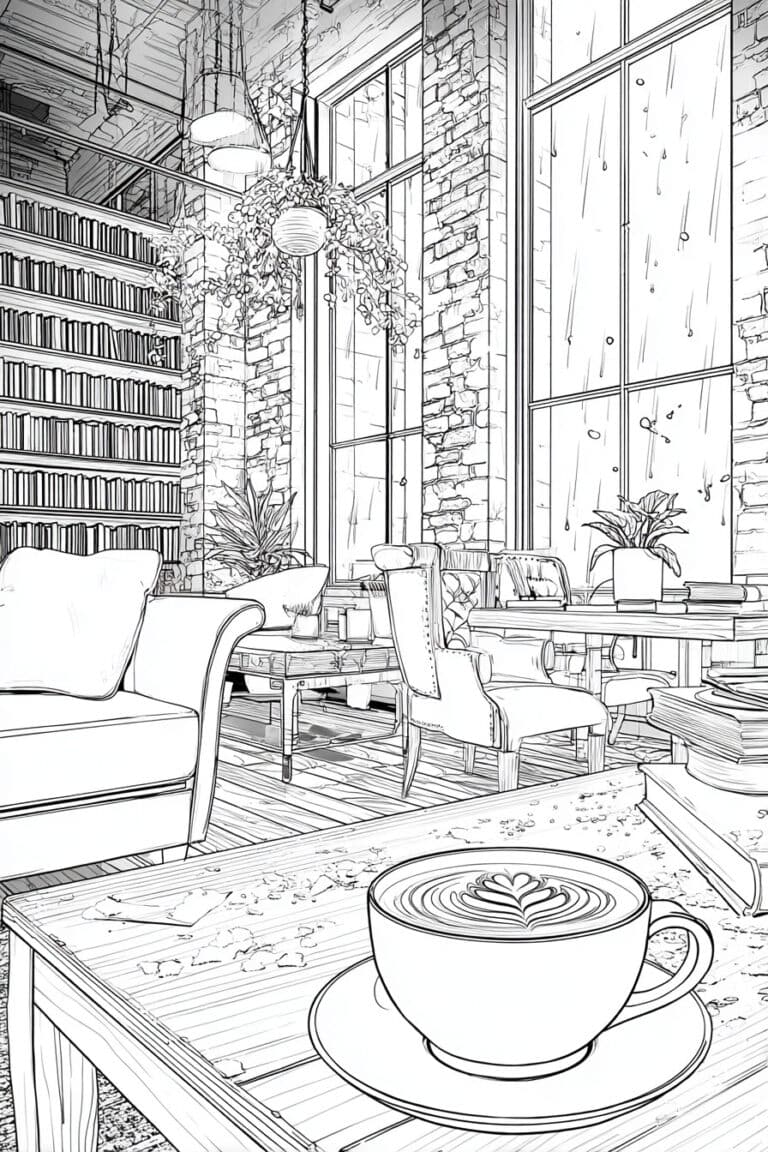 Vintage Coffee Shop Corner