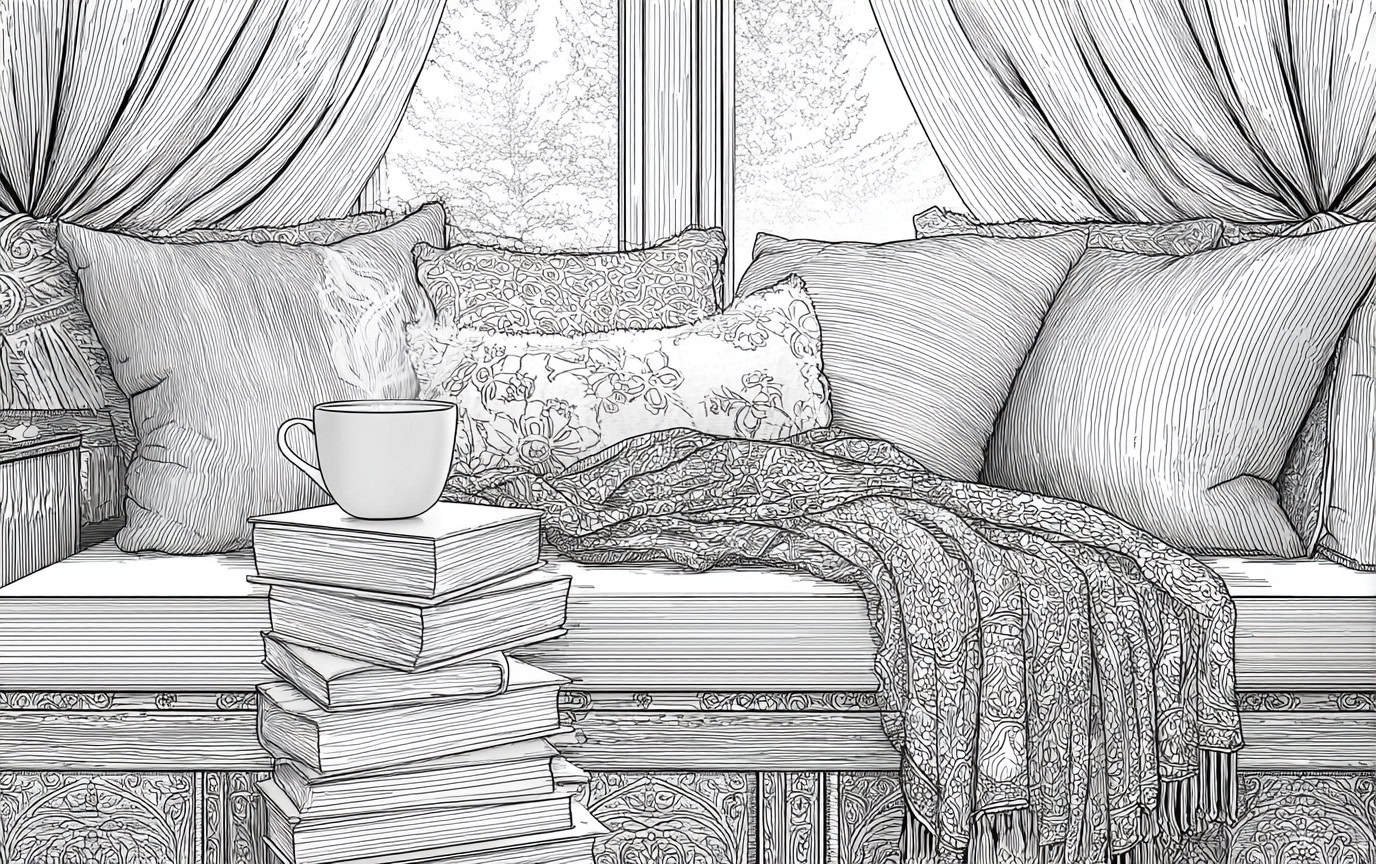 25 Cozy Autumn Coloring Pages for Adults