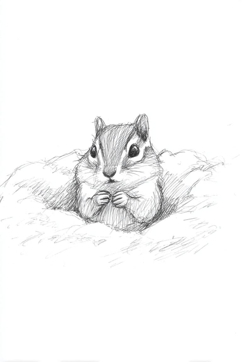 Chipmunk in Snowdrift