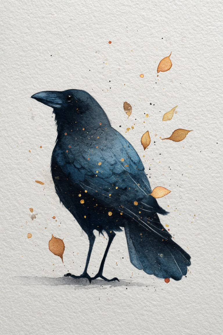 Crow Collecting Autumn Star Fragments