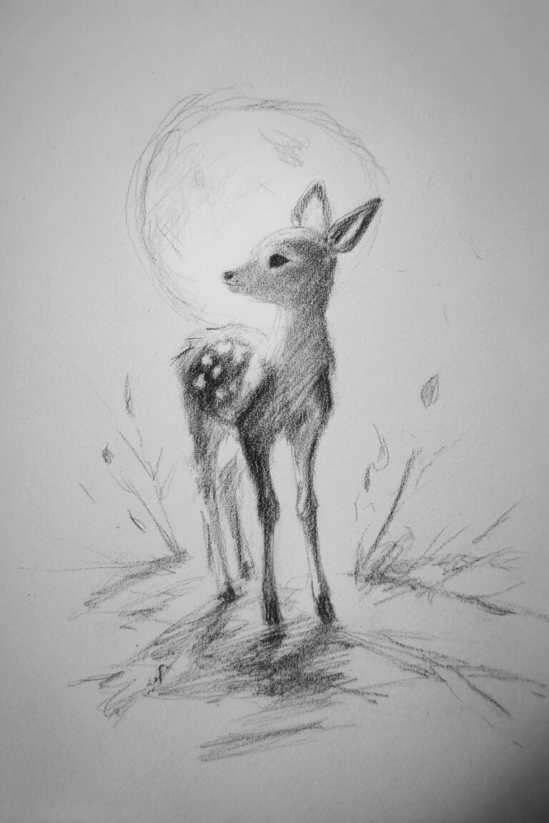 Fawn Under the Moon