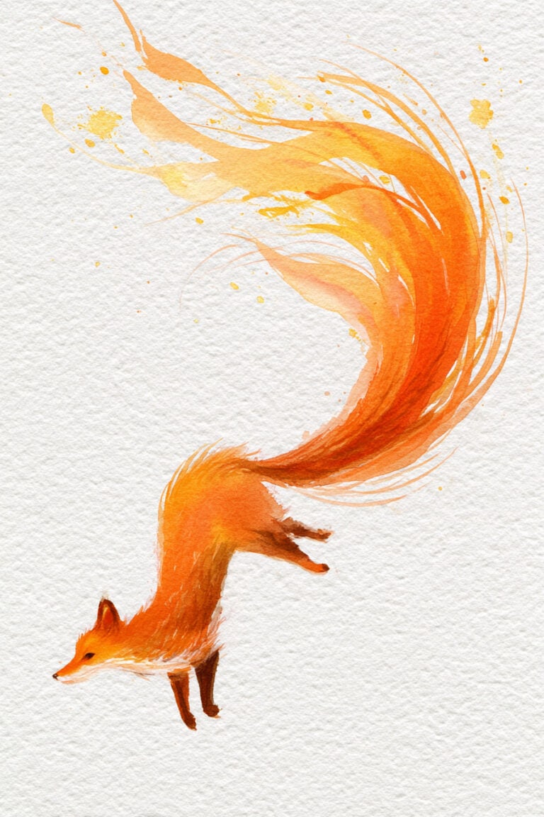 Fox Tail Painting the Autumn Sky
