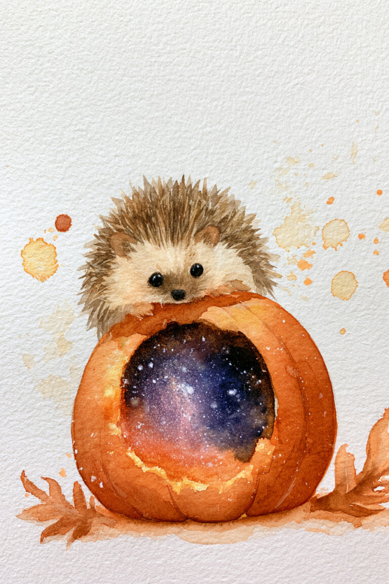 Hedgehog Carrying Pumpkin Universe