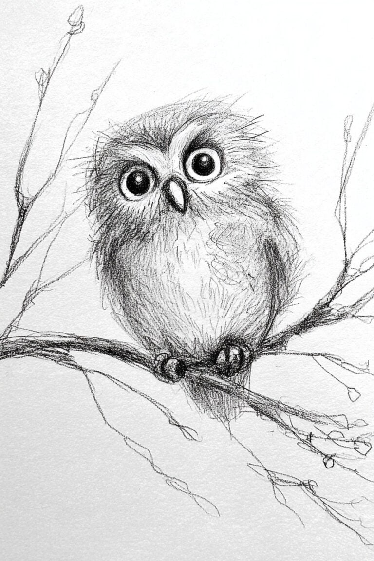 Owl on Frosted Branch