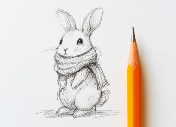 winter animal sketch ideas