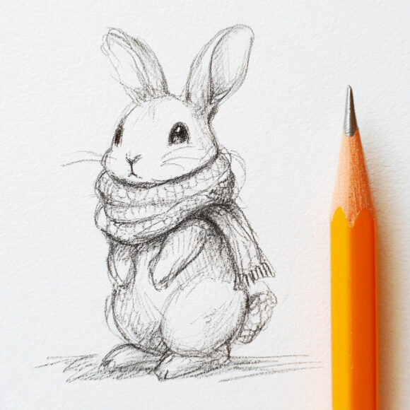 winter animal sketch ideas