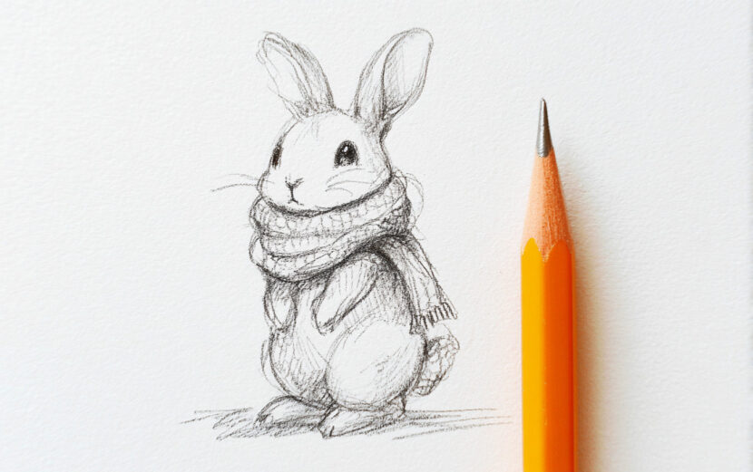 winter animal sketch ideas