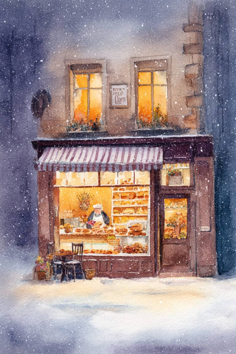Bakery Morning Snow