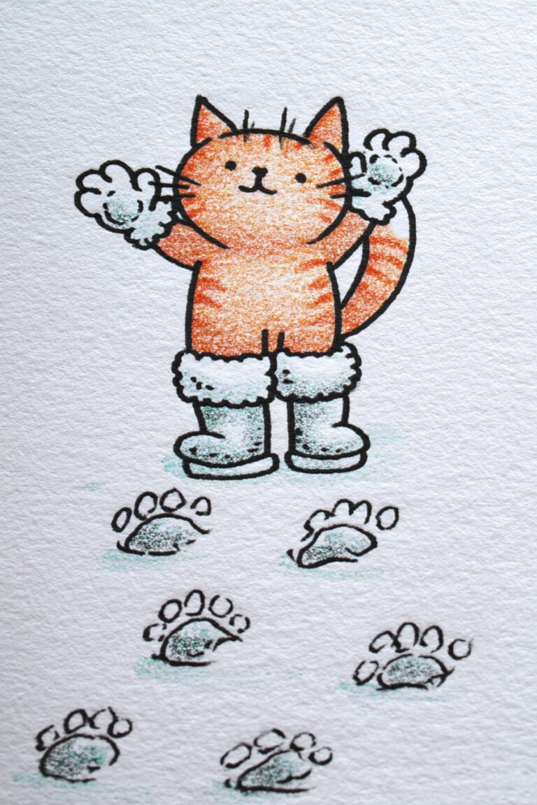 Cat in Puffy Mitten