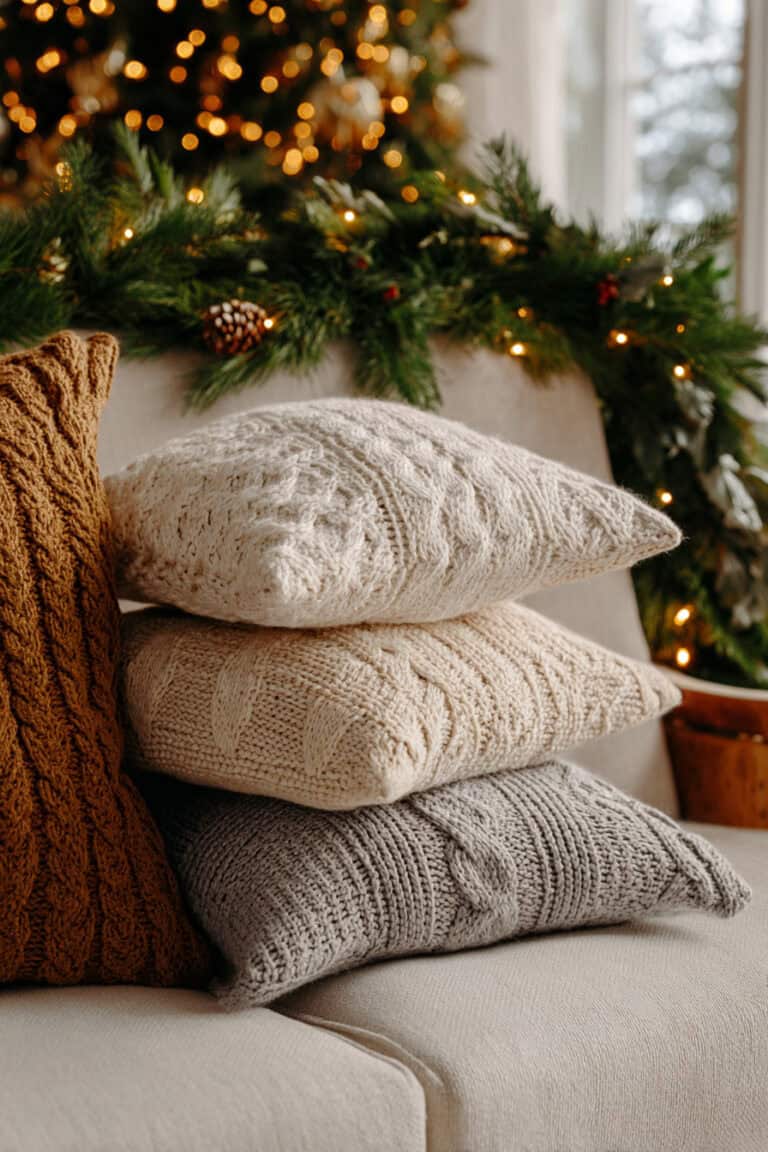 Chunky Knit Throw Pillows